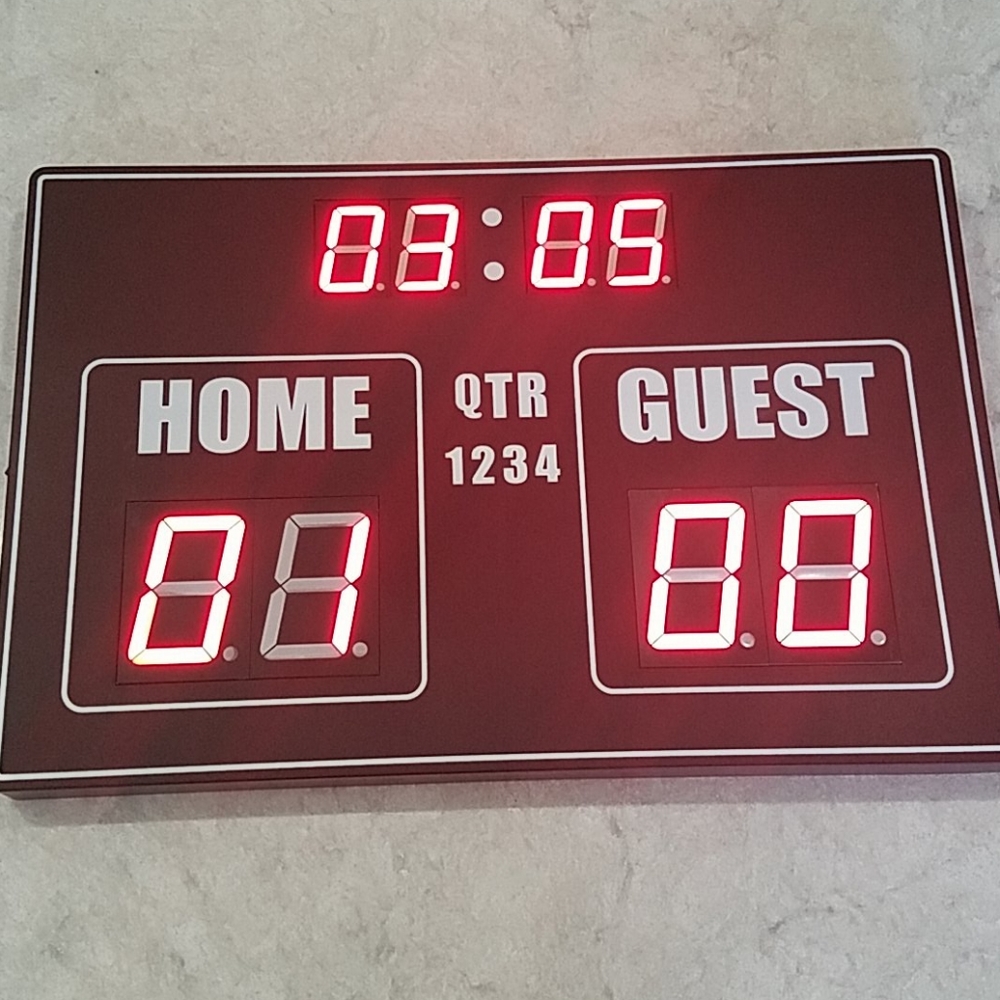 Scoreboard clock
